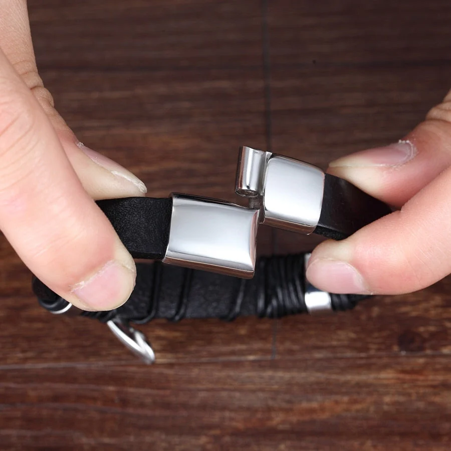 Pulseira de Couro Cruz - Image 7